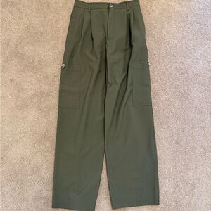 Zara Olive Cargo Trousers